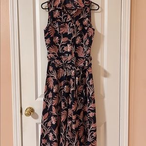Long dress, floral，banana Republic